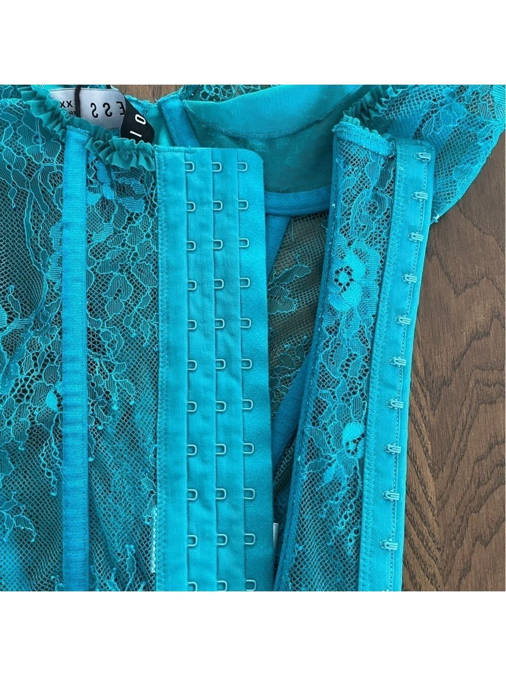 Lioness Some Like It Hot Lace Corset, Size 0 (AU 4), Colour Teal. - Picture 6 of 7
